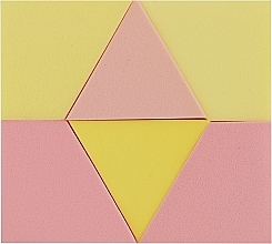 Парфумерія, косметика Набір спонжів для тональних та кремових основ, світло-рожевий + жовтий - Puffic Fashion PF-226