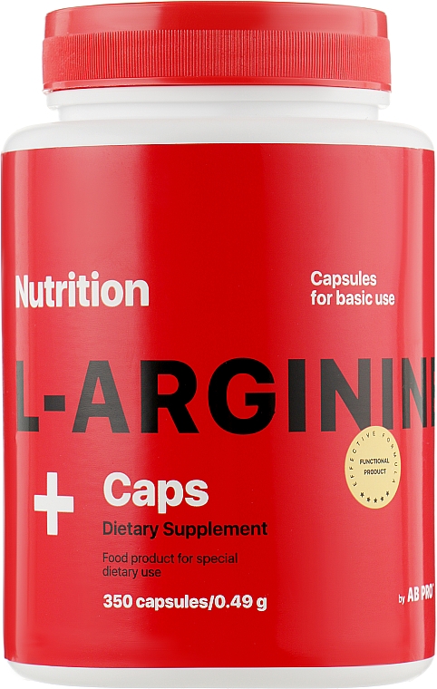 Аминокислота L-Arginine Caps, 350 капсул - AB PRO — фото N1