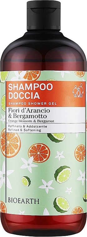 Шампунь-гель для душа "Апельсиновый цвет и бергамот" - Bioearth Family Orange Blossom & Bergamot Shampoo Shower Gel — фото N2