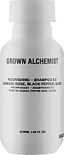 Парфумерія, косметика Живильний шампунь - Grown Alchemist Nourishing Shampoo 0.6 Damask Rose, Black Pepper, Sage