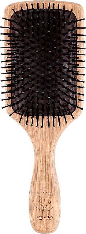 Щітка для волосся з натурального дуба з масажними наконечниками - Krago Eco Wooden Brush — фото N1