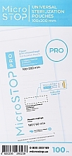 Крафт-пакети для стерилізації з білого вологостійкого паперу з індикатором 4 класу, 100x200 мм - MicroSTOP — фото N1