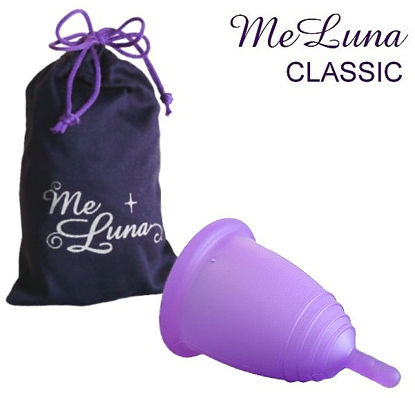 Менструальна чаша з ніжкою, розмір XL, фіолетова - MeLuna Classic Menstrual Cup — фото N1