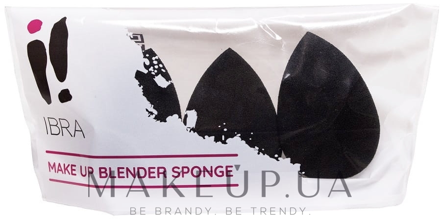 Набор спонжей для макияжа, 3 шт, черные - Ibra Make Up Blender Sponge Black — фото 3шт