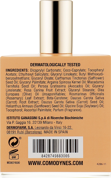 Парфумована олія для сяйва шкіри для обличчя й тіла - Comodynes Luminous Perfumed Dry Oil — фото N2