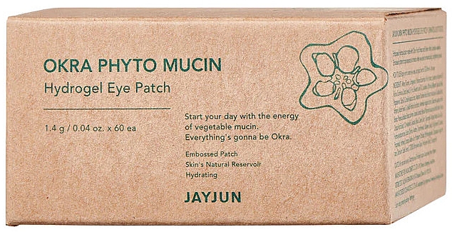 Омолоджувальні гідрогелеві патчі з фітомуцином з окри - Jayjun Okra Phyto Mucin Hydrogel Eye Patch — фото N2
