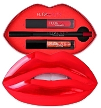 Набір - Huda Beauty Contour & Strobe Set Bombshell & Ritzy (l/pen/1.2g + lipstick/1.9ml + l/gloss/2ml) — фото N2