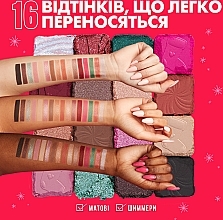 Палетка тіней для повік, 16 відтінків - NYX Professional Makeup Ultimate Flamingo Frost Eyeshadow Palette — фото N3