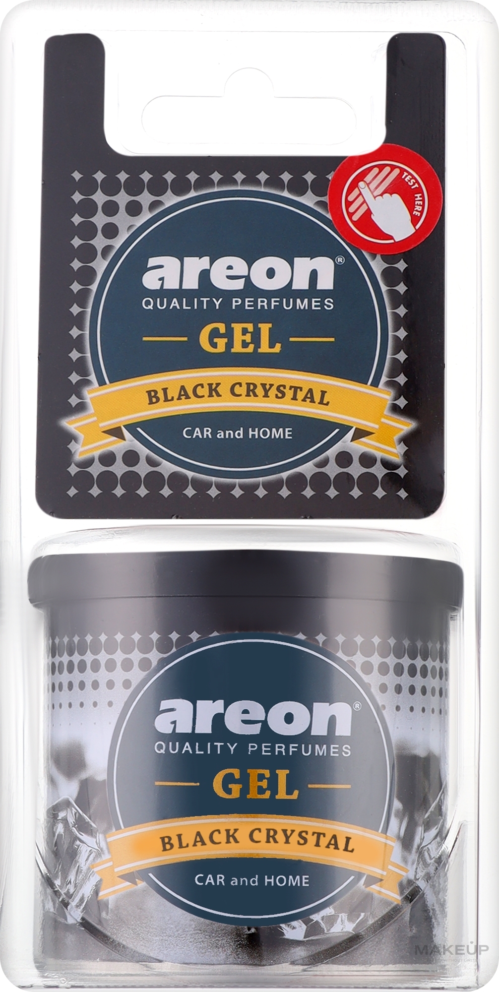 Ароматизированный гель в блистере "Черный кристалл" - Areon Gel Can Blister Black Crystal — фото 80g