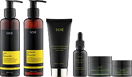 Парфумерія, косметика Набір - Soie Vitamin C L (cr/50ml + serum/30ml + cr/15ml + gel/200ml + lot/200ml + mask/100ml)