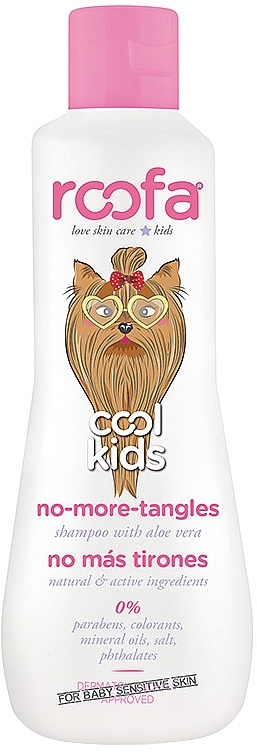 Шампунь для длинных волос с алоэ вера и ароматом клубники, с 4 лет - Roofa Cool Kids No More Tangles Shampoo