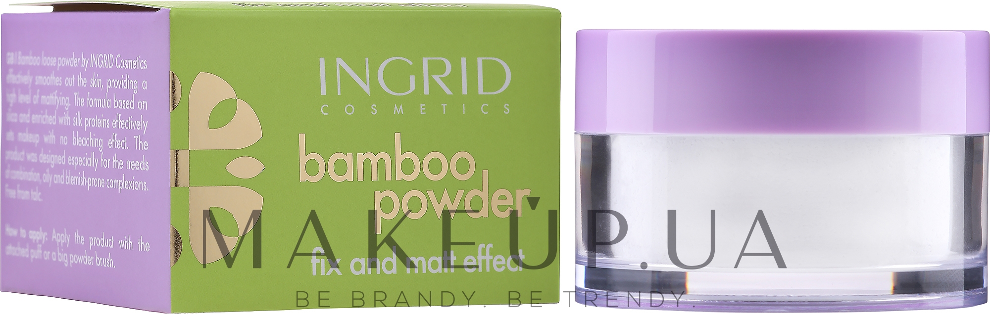 Ingrid Cosmetics Professional Translucent Loose Powder - Ingrid Cosmetics Professional Bamboo Powder — фото 8g