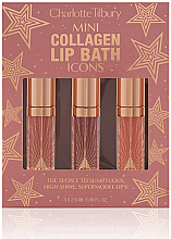 Духи, Парфюмерия, косметика Набор люксовых блесков для губ - Charlotte Tilbury Mini Collagen Lip Bath Icons (lipgloss3x2.6ml)