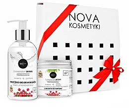 Духи, Парфюмерия, косметика Набор - Nova Kosmetyki GoSPA Detoxifying Vitamin Treatment (f/milk/250ml + f/mask/200ml)