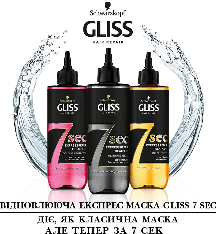 Экспресс-маска 7 секунд для тусклых волос - Gliss Oil Nutritive — фото N3