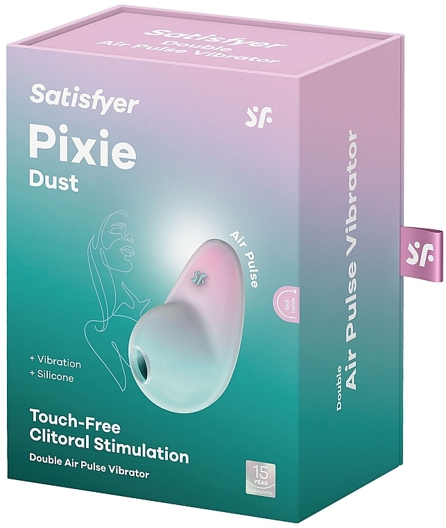 Вакуумний кліторальний стимулятор, м'ятний/рожевий - Satisfyer Pixie Dust Mint/Pink — фото N1