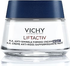 Нічний розгладжувальний крем з гіалуроновою кислотою для корекції зморшок шкіри обличчя - Vichy LiftActiv H. A. — фото N1