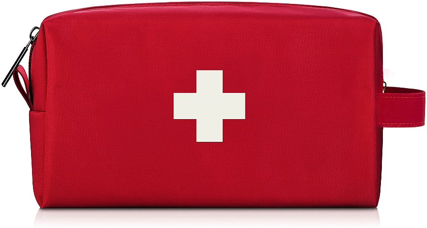 Аптечка тканевая дорожная, красная 24x14x8 см "First Aid Kit" - MAKEUP First Aid Kit Bag M	 — фото N3