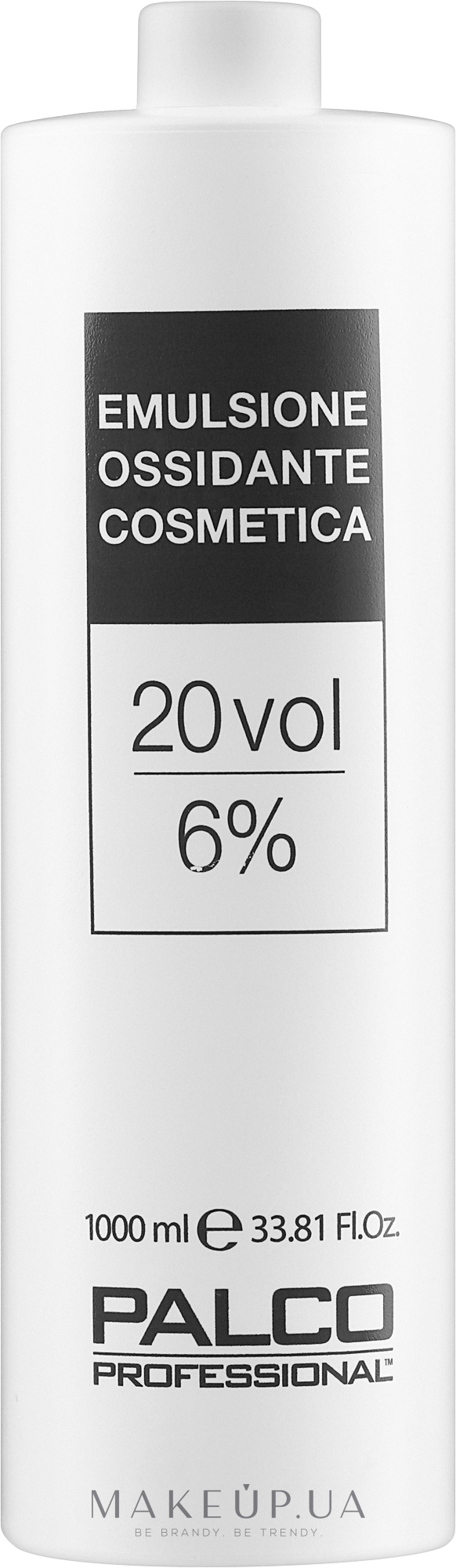 Окислительная эмульсия 20 объемов 6% - Palco Professional Emulsione Ossidante Cosmetica — фото 1000ml