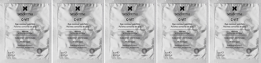 Пластирі для контуру очей - SesDerma Laboratories C-Vit Eye Contour Patches — фото N2