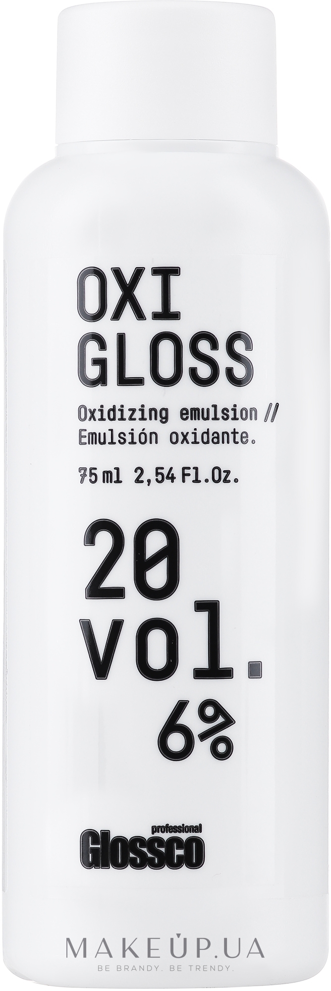 Окислитель для волос - Glossco Color Oxigloss 20 Vol  — фото 75ml