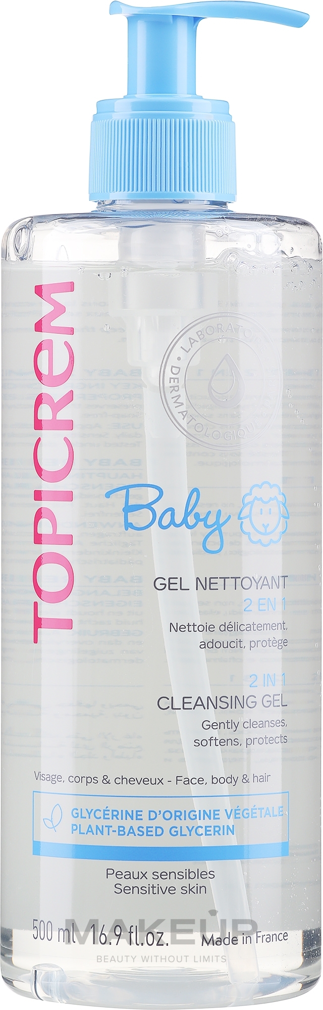 Гель очищающий 2 в 1 для тела - Topicrem Soins Bebe Bio Gel Nettoyant — фото 500ml