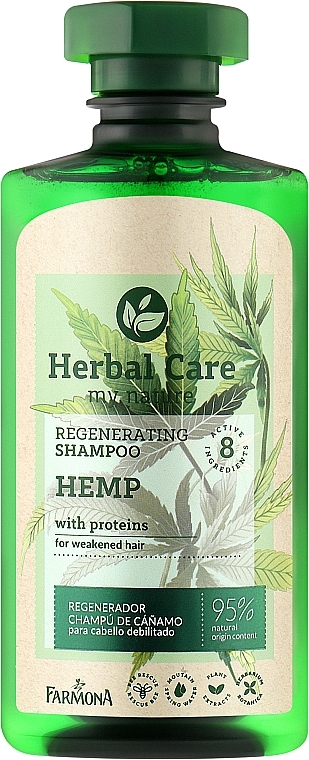Шампунь для волос - Farmona Herbal Care Regenerating Shampoo with Hemp Oil and Protein