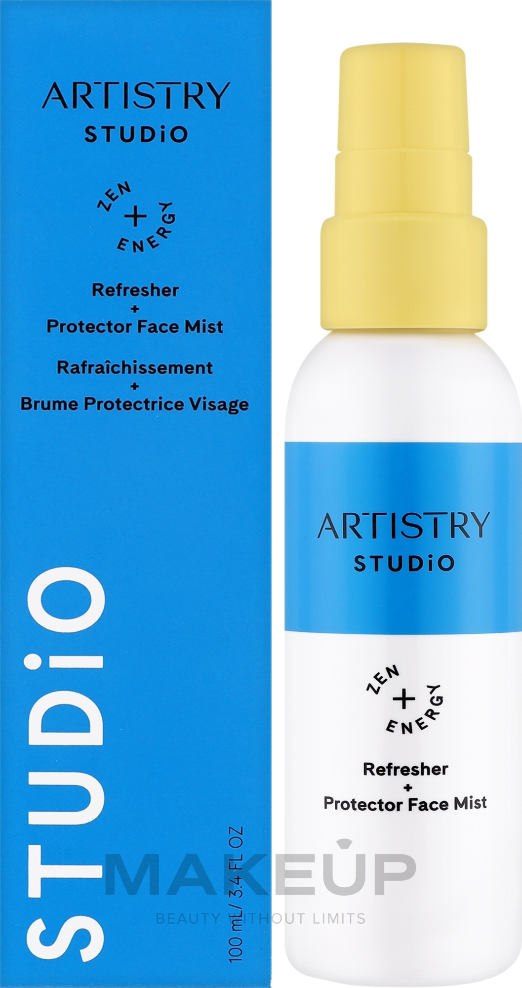 Зволожувальний захістній спрей для обличчя - Amway Artistry Studio Zen + Energy Refresher + Protector Face Mist — фото 100ml