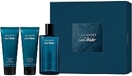 Davidoff Cool Water - Набор (edt/125ml + sh/gel/75ml + ash/balm/75ml) — фото N1