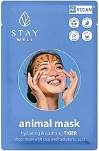 Парфумерія, косметика Зволожувальна та заспокійлива тканинна маска для обличчя "Тигр" - Stay Well Animal Tiger Hydrating & Soothing Sheet Mask