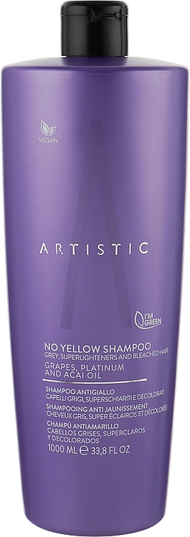 Шампунь для нейтралізації жовтизни - Artistic Hair No Yellow Shampoo — фото N4
