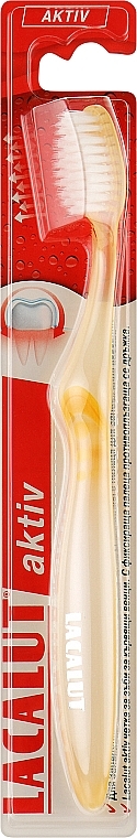 Зубная щетка мягкая, желтая - Lacalut Aktiv — фото N1
