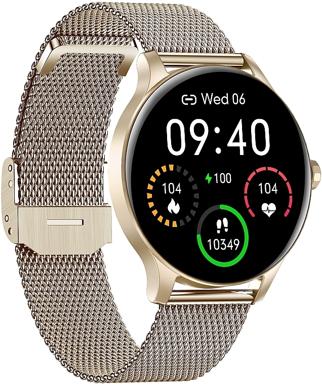 Смартгодинник, золотиста сталь - Garett Smartwatch Classy — фото N3
