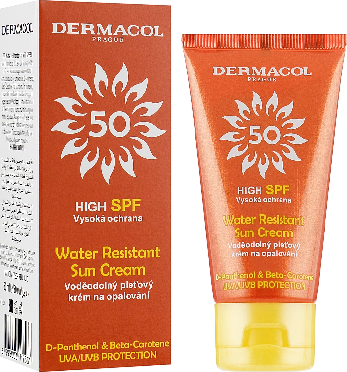 Водостойкий солнцезащитный крем - Dermacol Sun Water Resistant Cream SPF50 — фото N1