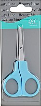 Парфумерія, косметика Ножиці манікюрні, MS33, блакитні - Beauty Line