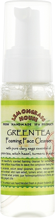 Пінка для вмивання "Зелений чай" - Lemongrass House Green Tea Foaming Face Cleanser