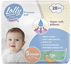 Підгузки-трусики Premium Soft Junior 5, 12-17 кг, 28 шт. - Lolly — фото N1