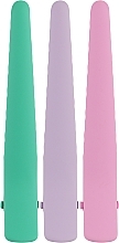 Затискач перукарський для волосся, бузковий + рожевий + зелений - Puffic Fashion — фото N1