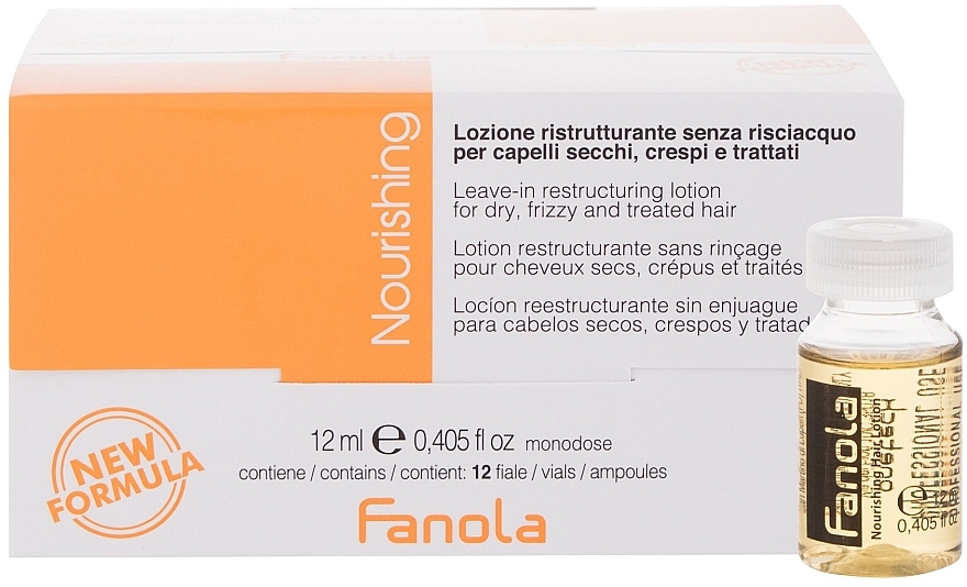 Ампулы для реструктуризации сухих волос - Fanola Leave-In Restructuring Lotion