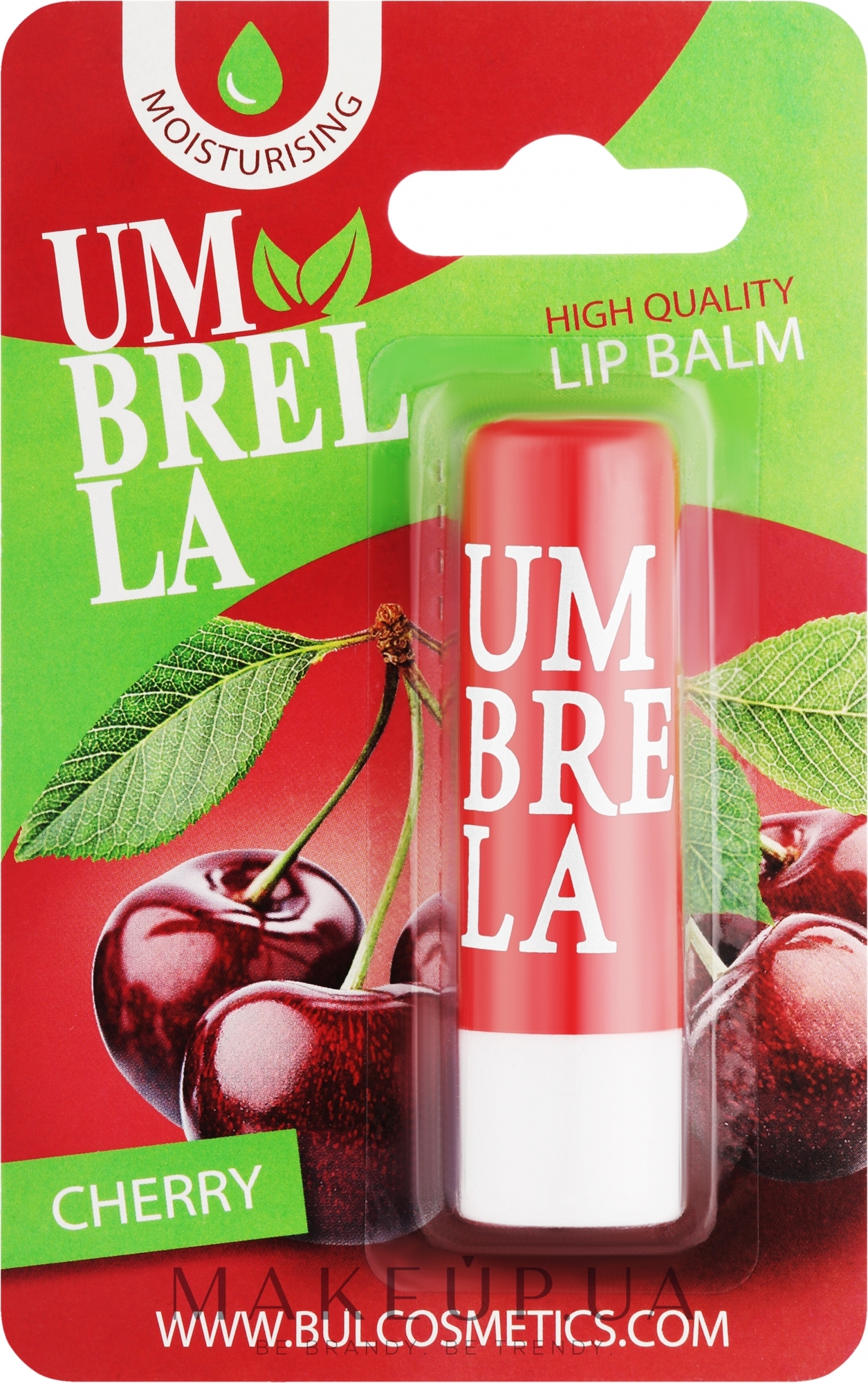 Бальзам для губ в блистере "Вишня" - Umbrella High Quality Lip Balm Cherry — фото 4g