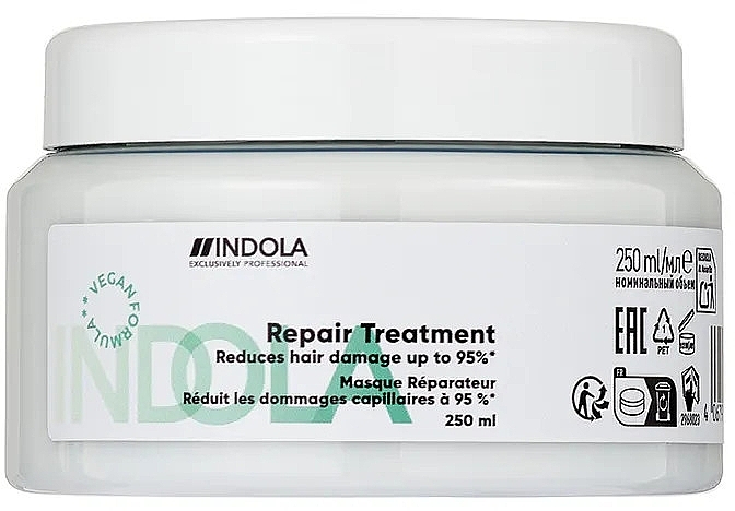 Восстанавливающая маска для поврежденных и пористых волос - Indola Repair Treatment — фото N1