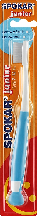 Зубна щітка "J", дитяча від 7 до 12 років, екстрам'яка, блакитна - Spokar J — фото N1