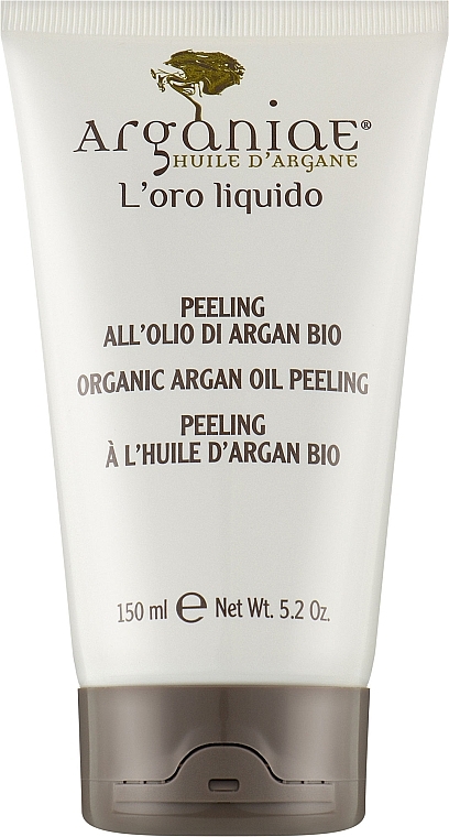 Пилинг с микросферами для лица и тела с органическим аргановым маслом - Arganiae L'oro Liquido Organic Argan Oil Peeling — фото N3