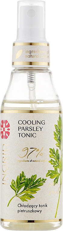 Освежающий тоник для лица с петрушкой - Ingrid Cosmetics Vegan Cooling Parsley Tonic — фото N1
