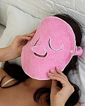 Рушник компресійний для косметичних процедур, рожевий "Towel Mask" - Makeup Facial Spa Cold & Hot Compress Pink — фото N4