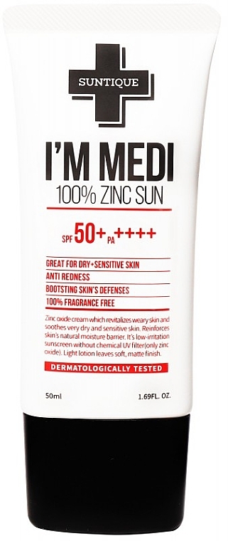 Сонцезахисний крем для обличчя - Suntique I'M Medi 100% Zinc Sun — фото N1