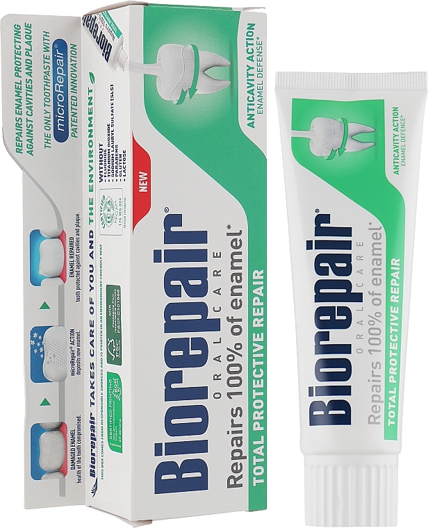 УЦЕНКА Зубная паста "Абсолютная защита и восстановление" - Biorepair Oralcare Total Protective Repair * — фото N2