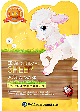 Парфумерія, косметика Тканинна маска для обличчя "Овечка" - Belleza Castillo Edge Cutimal Sheep Anti-Wrinkle Mask