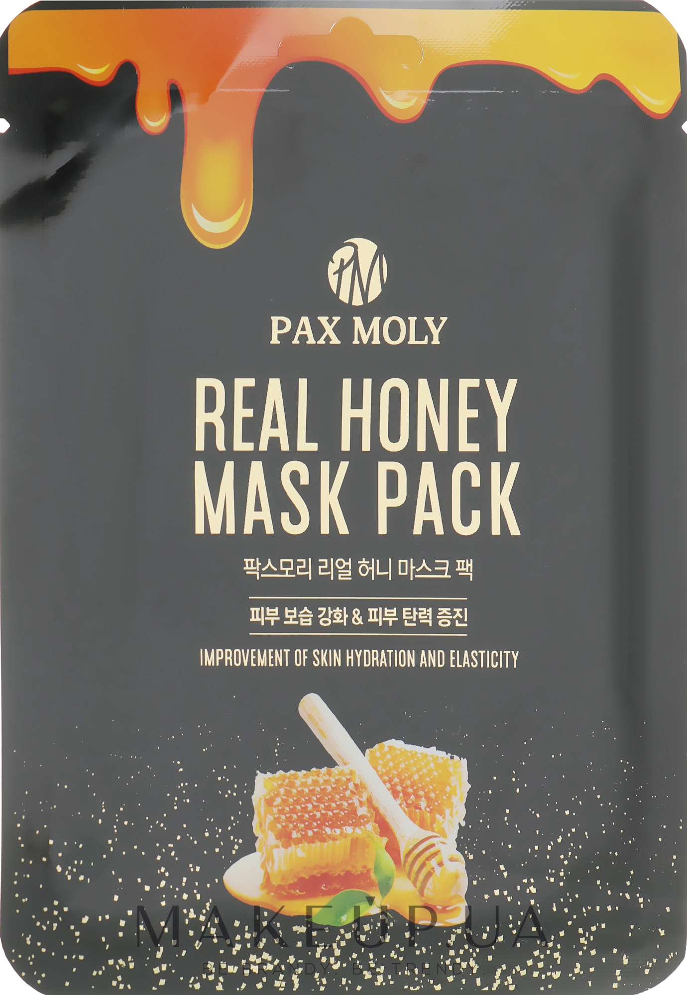 Маска тканевая с экстрактом меда - Pax Moly Real Honey Mask Pack — фото 25ml