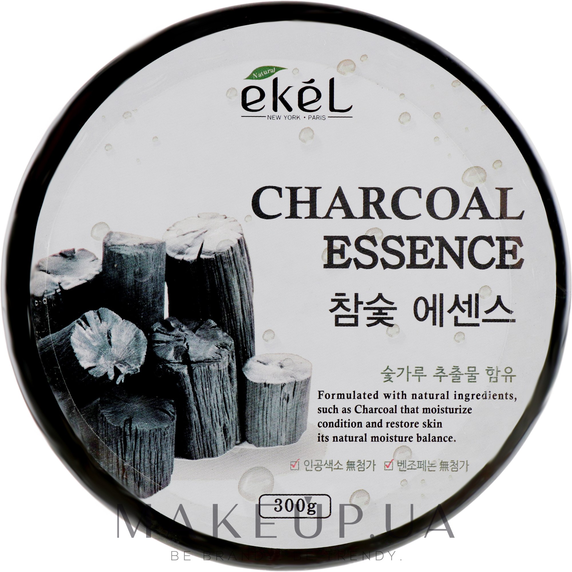 Успокаивающий гель с древесным углем - Ekel Charcoal Essence Soothing Gel — фото 300g